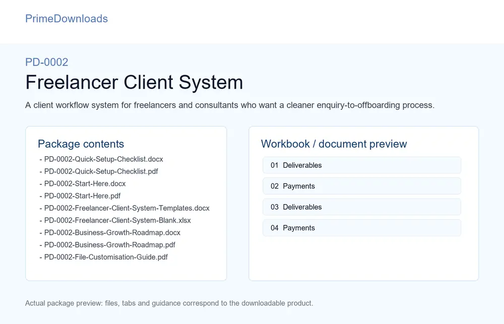 Freelancer Client System preview