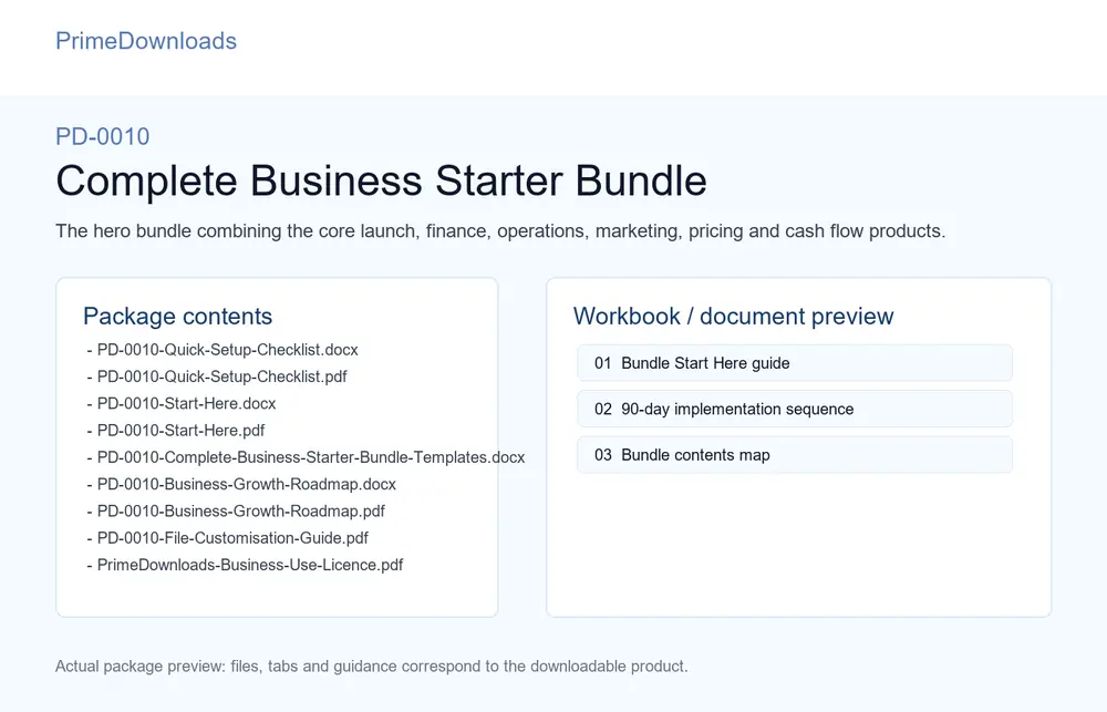 Complete Business Starter Bundle preview