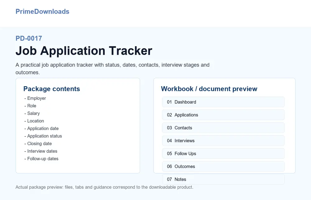 Job Application Tracker preview
