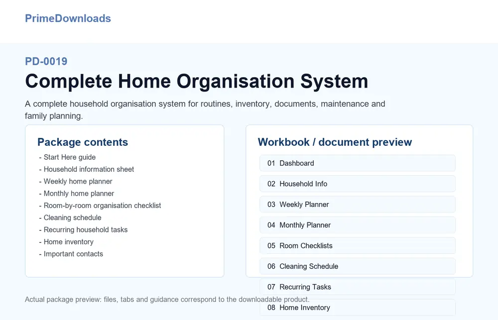 Complete Home Organisation System preview