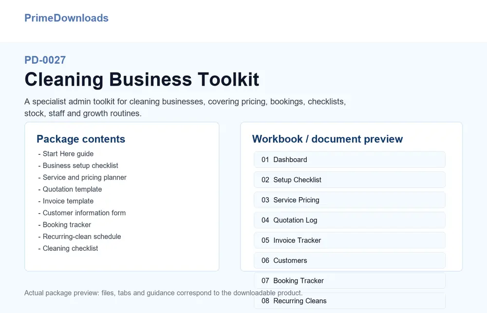Cleaning Business Toolkit preview