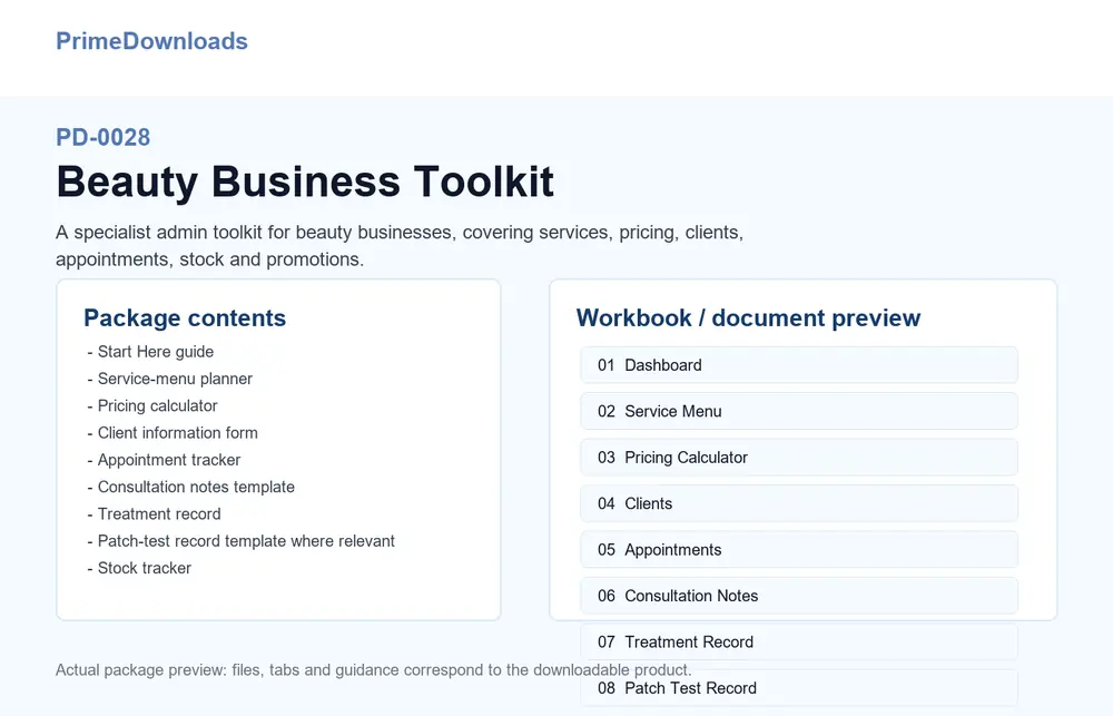 Beauty Business Toolkit preview