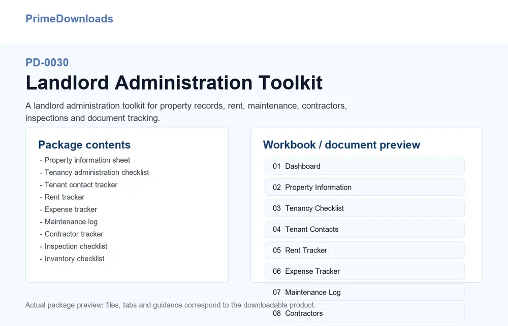 Landlord Administration Toolkit preview
